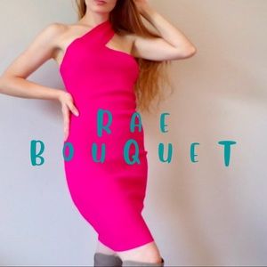 💖NWT Pink One Shoulder Seduce Me Mini Dress LG